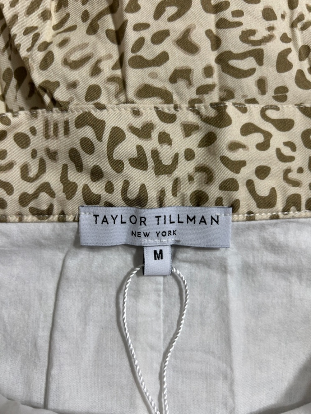 Button-Front Mini Skirt in Cream Leopard Print - Picture 3 of 3